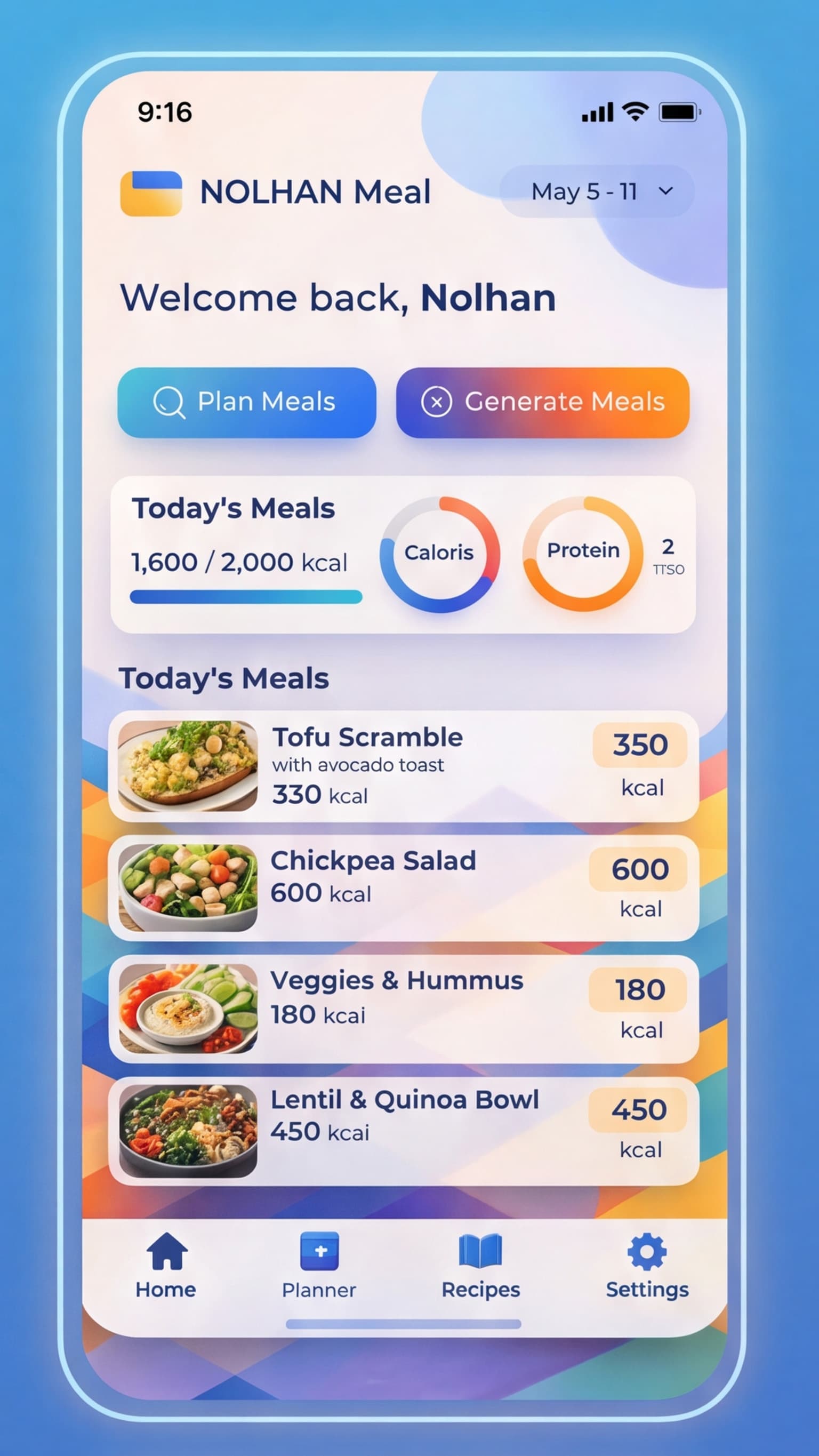 Meal Planner – Screen 2