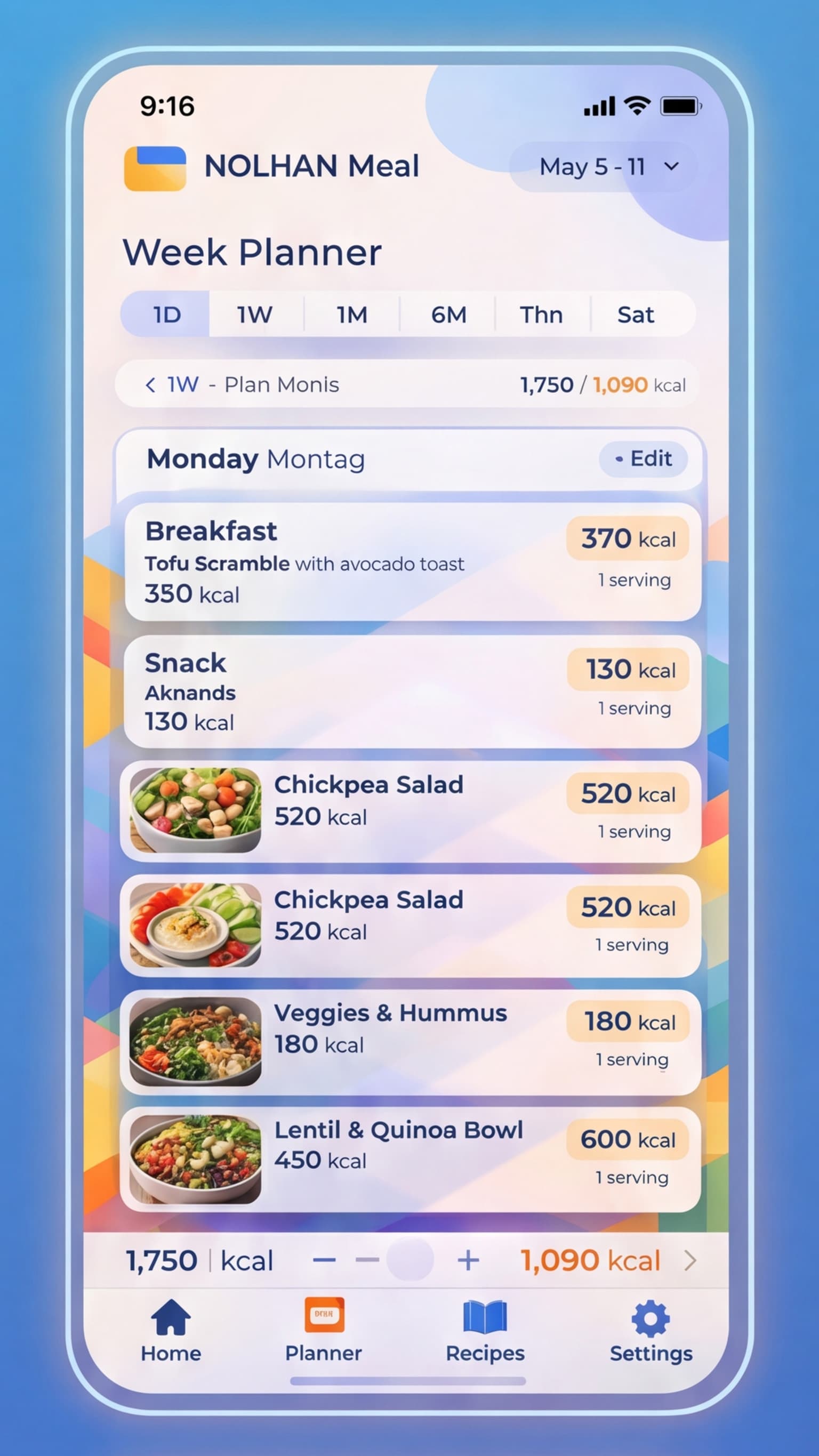 Meal Planner – Screen 3