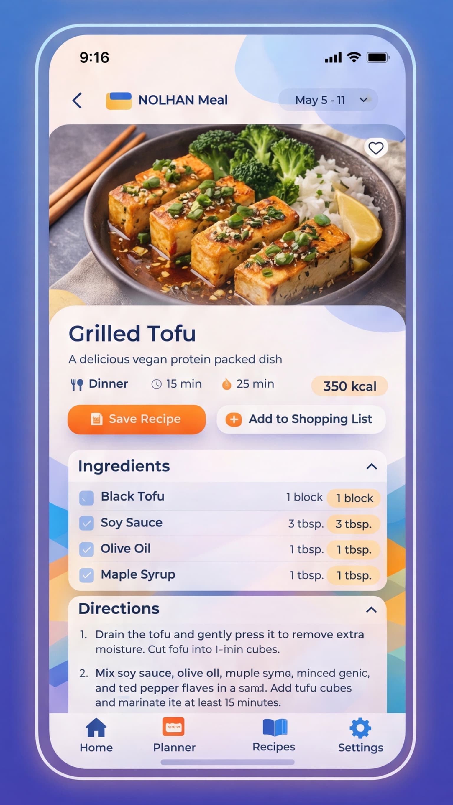 Meal Planner – Screen 4