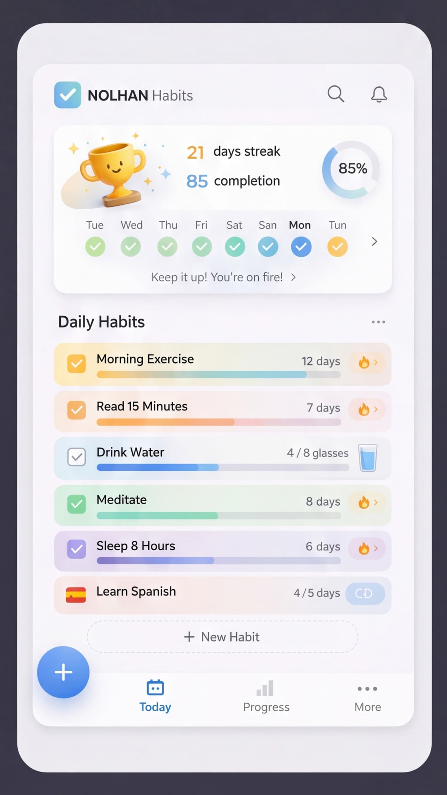 Habit & Analytics – Screen 3