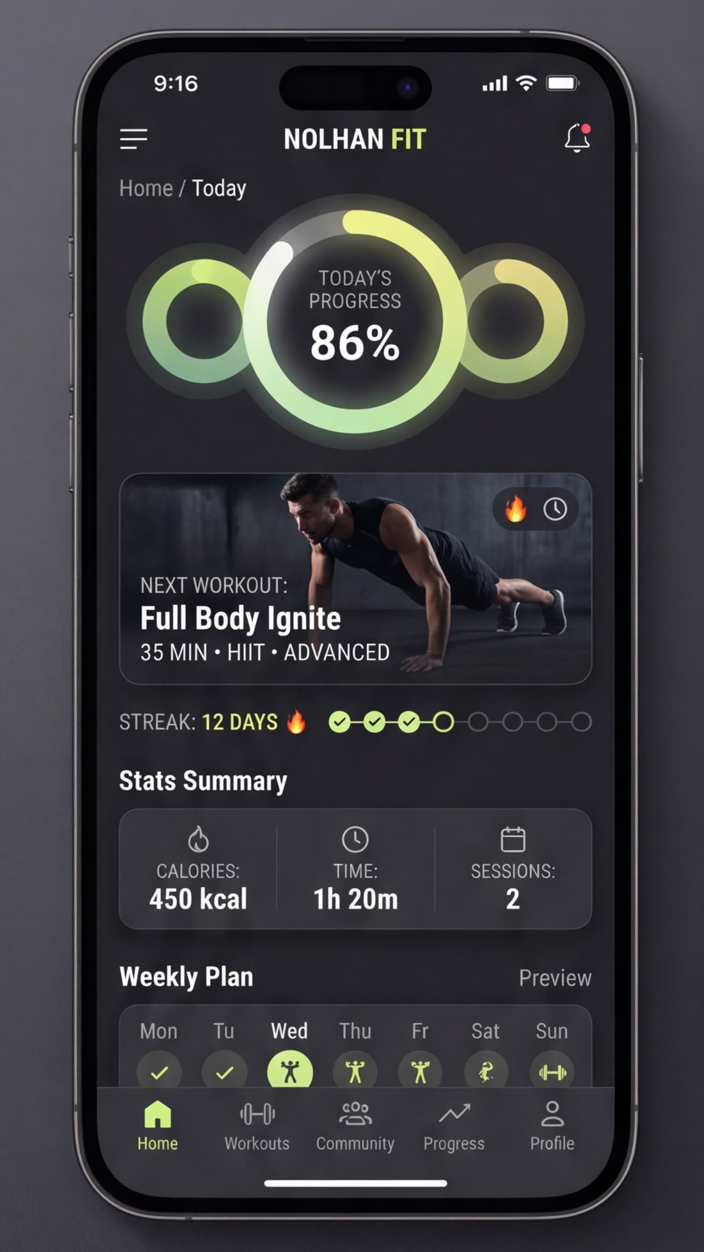 Fitness Tracker – Screen 1